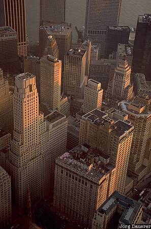 Financial district, World Trade Center, sunset, New York, Manhattan, United States, US, USA, Vereinigte Staten, NY, New York City, Big Apple