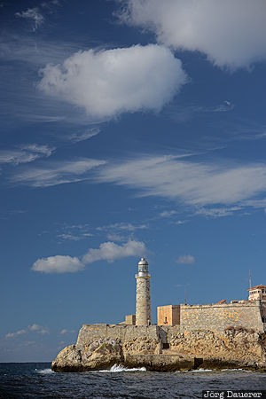 Centro Habana, CUB, Cuba, La Habana, blue sky, Castillo de los Tres Reyes Magos del Morro, clouds, Havana, Kuba, Havanna