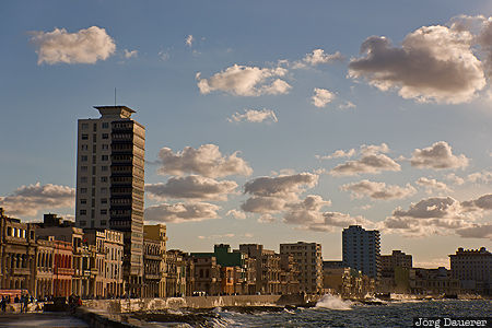 Centro Habana, CUB, Cuba, La Habana, back-lit, clouds, coast, Havana, Kuba, Havanna