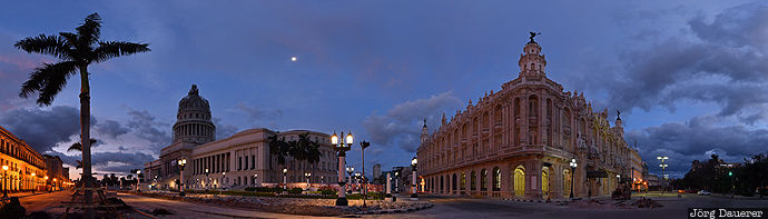 El Capitolio blue hour, Centro Habana, CUB, Cuba, El Capitolio, flood-lit, Gran Teatro, La Habana, Havana, Kuba, Havanna
