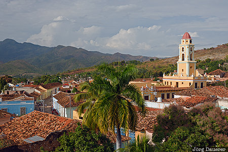 CUB, Cuba, Sancti Spíritus, Trinidad, bell tower, convento de San Francisco de Asis, evening light, Kuba, Sancti Spiritus