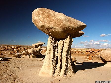 USA, New Mexico, Bisti Wilderness, clouds, sky, blue sky, eroded clay, United States, Vereinigte Staten, Neu Mexiko, NM