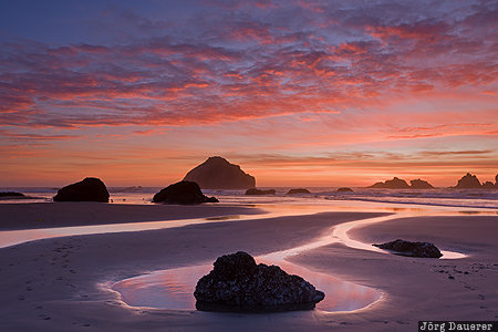 Bandon Beach Bandon, Oregon, United States, USA, Bandon Beach, beach, evening light, Vereinigte Staten, OR