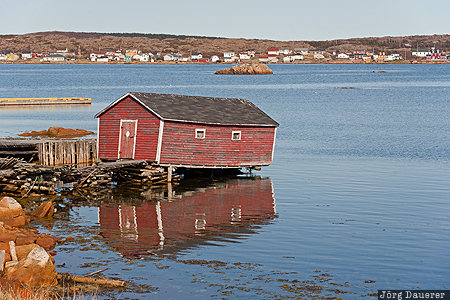 Leaning Shack CAN, Canada, Fogo Island, Newfoundland, atlantic ocean, fishing shack, Joe Batt's Arm, Kanada