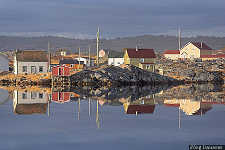 CAN, Canada, Newfoundland, atlantic ocean, clouds, fishing shack, Fogo Island, Tilting, Kanada
