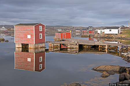 CAN, Canada, Newfoundland, atlantic ocean, fishing shack, Fogo Island, morning light, Tilting, Kanada