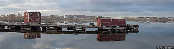 CAN, Canada, fishing huts, fog, Fogo Island, mist, morning light, Newfoundland and Labrador, Tilting, Kanada