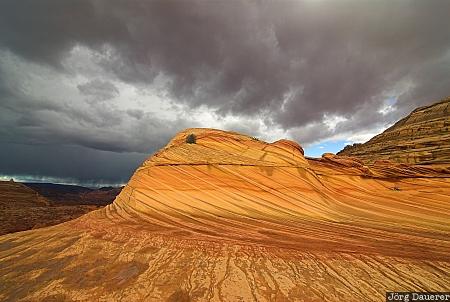 Clouds over Second Wave second wave, coyote buttes, low clouds, storm, thunderstorm, Arizona, United States, USA, Vereinigte Staten, AZ
