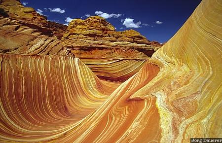 Bizarre Rocks, sandstone, Arizona, coyote buttes, the wave, United States, blue sky, USA, Vereinigte Staten, AZ
