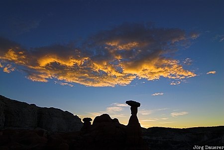 United States, Utah, Kanab, Paria, clouds, hoodoo, morning light