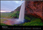 Calendar Iceland February: Seljalandsfoss