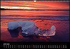 Calendar Iceland June: J&ouml;kuls&aacute;rl&oacute;n