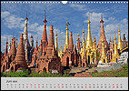 Calendar Myanmar June: Shwe Indein Pagoda