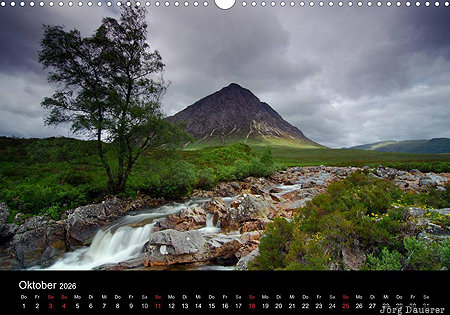 Buachaille Etive Mor, Highlands, Scotland, calendar, October, United Kingdom, UK, Gro&szlig;britannien, Vereinigtes K&ouml;nigreich, Schottland, Grossbritannien, Vereinigtes Koenigreich