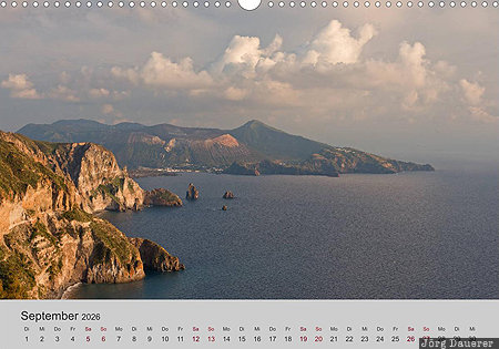 Lipari, Vulcano, Aeolian Islands, Sicily, Sizilien, Italy, calendar, Italien, Italia, Sicilia