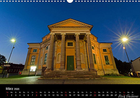 Trinity Church, Karlskrona, Blekinge l&auml;n, South Sweden, calendar, March, Sweden