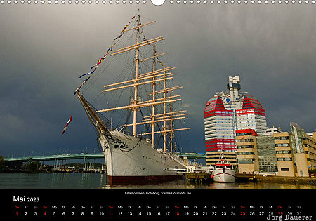 Lilla Bommen, Gothenburg, Västra Götalands län, South Sweden, calendar, May, Sweden