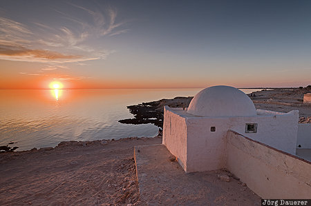 Bou Menjel, Gouvernorat Medenine, Djerba, TUN, Tunisia, dome, evening light