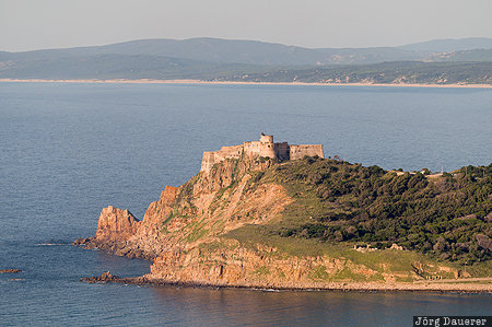 Fort of Tabarka evening light, fort, Genoese Fort of Tabarka, mediterranean sea, Tabarka, Gouvernorat Jendouba, TUN, Tunisia