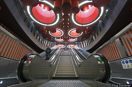 BEL, Belgium, Bruxelles-Capitale, City of Brussels, escalator, metro, Metro Station, Belgien